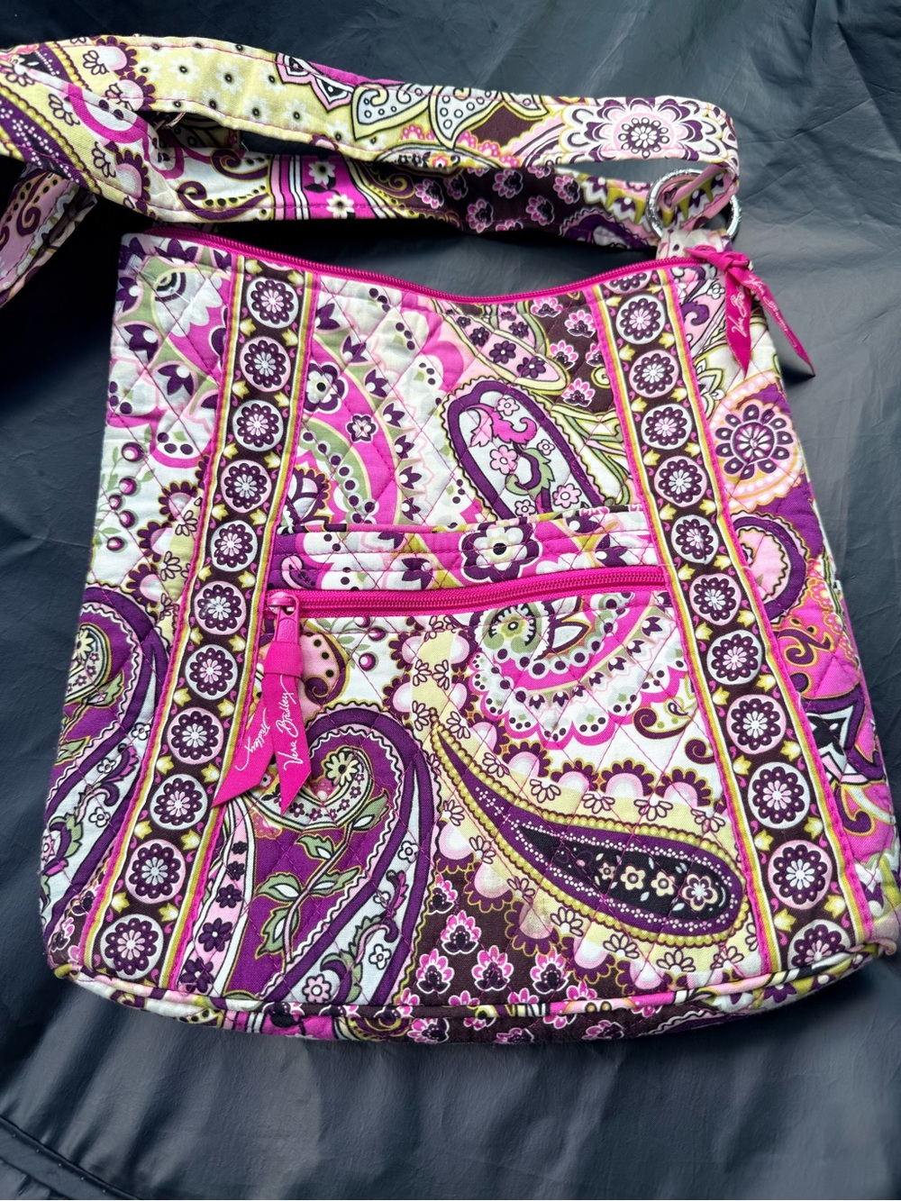 Vera Bradley Pink Paisley Crossbody Bag